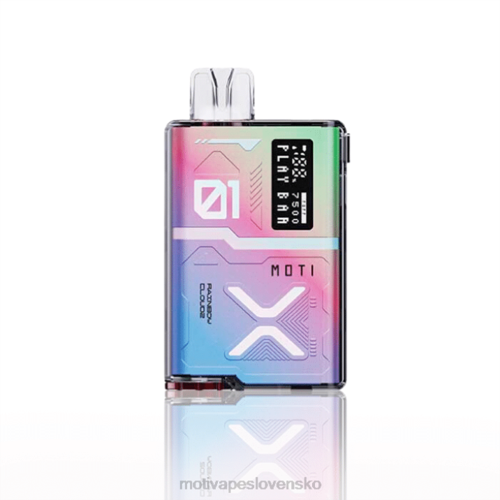 MOTI Vape Instructions XP2F57 | MOTI Play Bar 7500 jednorazových výparov (5%, 7500 vdychov) dúhový oblakz