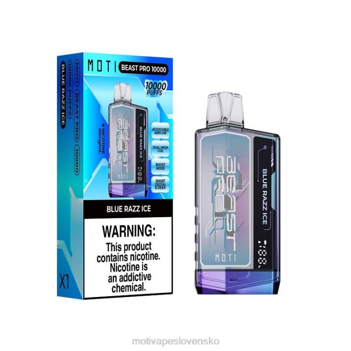 MOTI Vape Amazon XP2F40 | MOTI Beast Pro jednorazová vapka (5%, 10 000 vdychov) modrý razz ľad