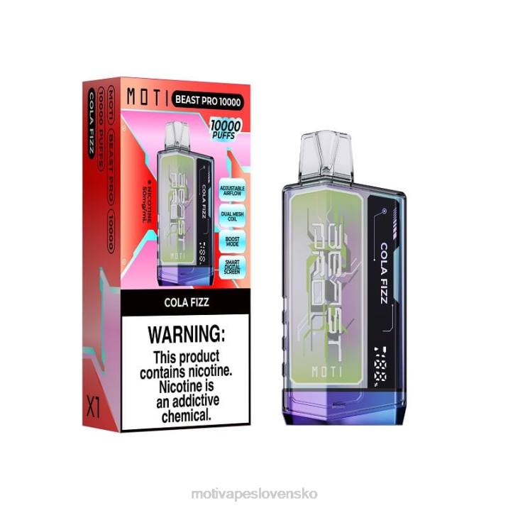 MOTI Vape Bratislava XP2F42 | MOTI Beast Pro jednorazová vapka (5%, 10 000 vdychov) kolový šum