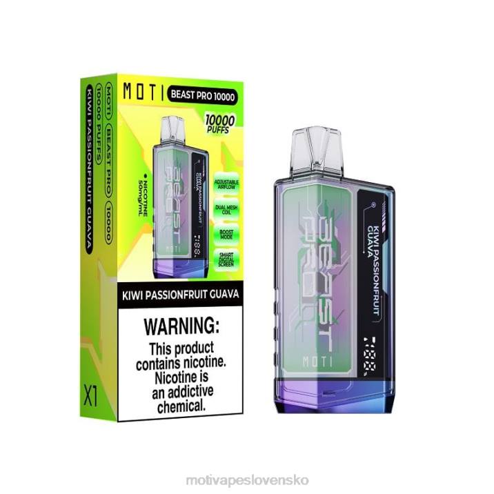 MOTI Vape Disposable Slovensko XP2F46 | MOTI Beast Pro jednorazová vapka (5%, 10 000 vdychov) kiwi marakujová guava