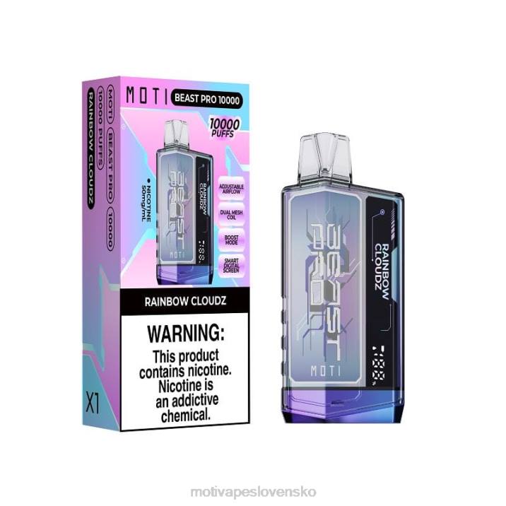 MOTI Vape Near Me XP2F49 | MOTI Beast Pro jednorazová vapka (5%, 10 000 vdychov) dúhový oblakz