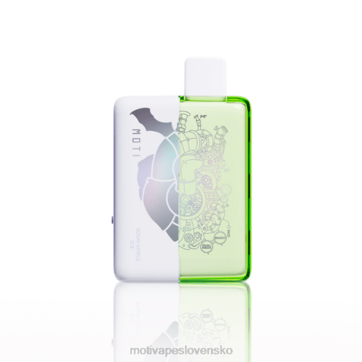 MOTI Vape Flavors XP2F65 | MOTI Duo 9000 jednorazových výparov (5%, 9000 vdychov) kyslý jablkový ľad