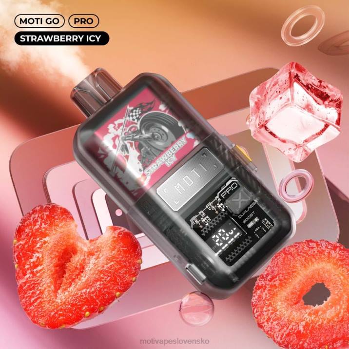MOTI Vape Bratislava XP2F22 | MOTI Go Pro jednorazová vapa (5%, 12 000 vdychov) jahodový ľadový