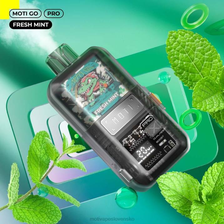 MOTI Vape Disposable Slovensko XP2F16 | MOTI Go Pro jednorazová vapa (5%, 12 000 vdychov) čerstvá mäta