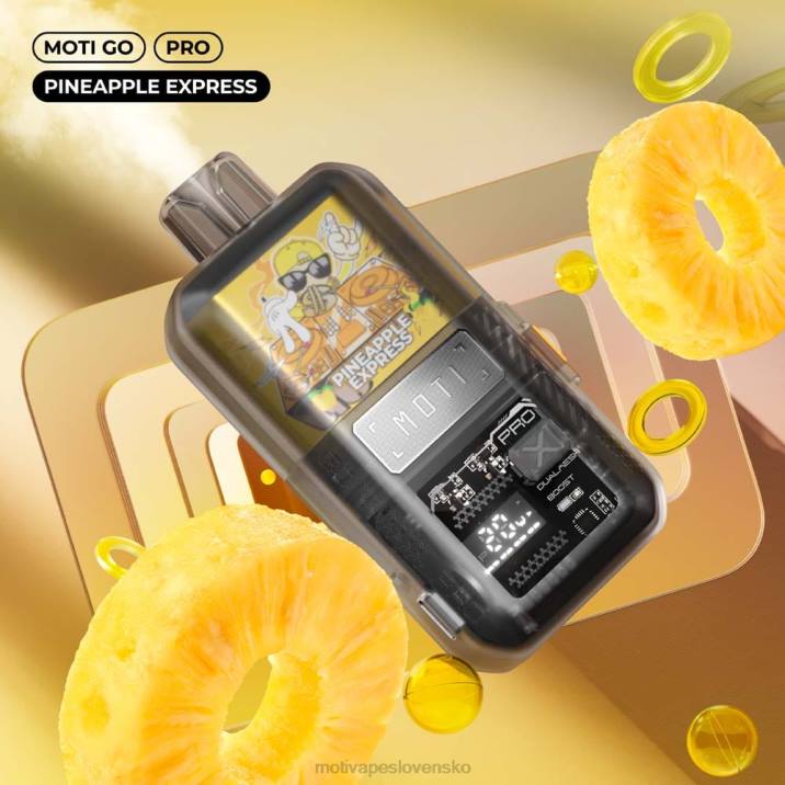MOTI Vape Instructions XP2F17 | MOTI Go Pro jednorazová vapa (5%, 12 000 vdychov) ananásový expres