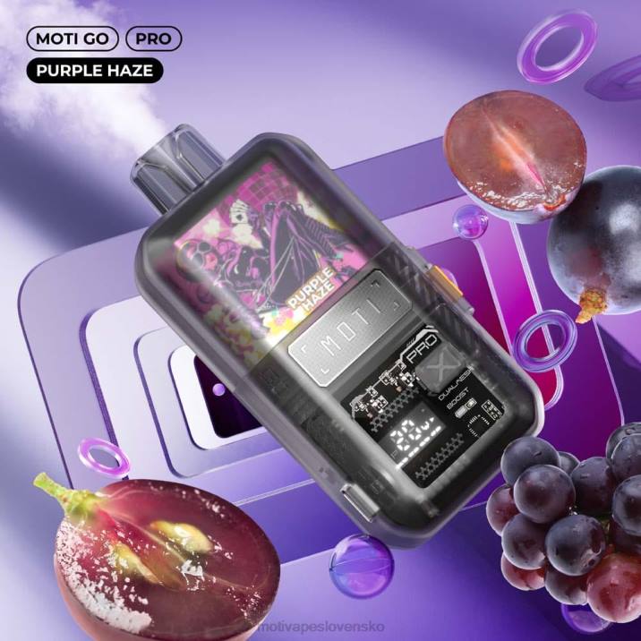 MOTI Vape Near Me XP2F19 | MOTI Go Pro jednorazová vapa (5%, 12 000 vdychov) fialový opar
