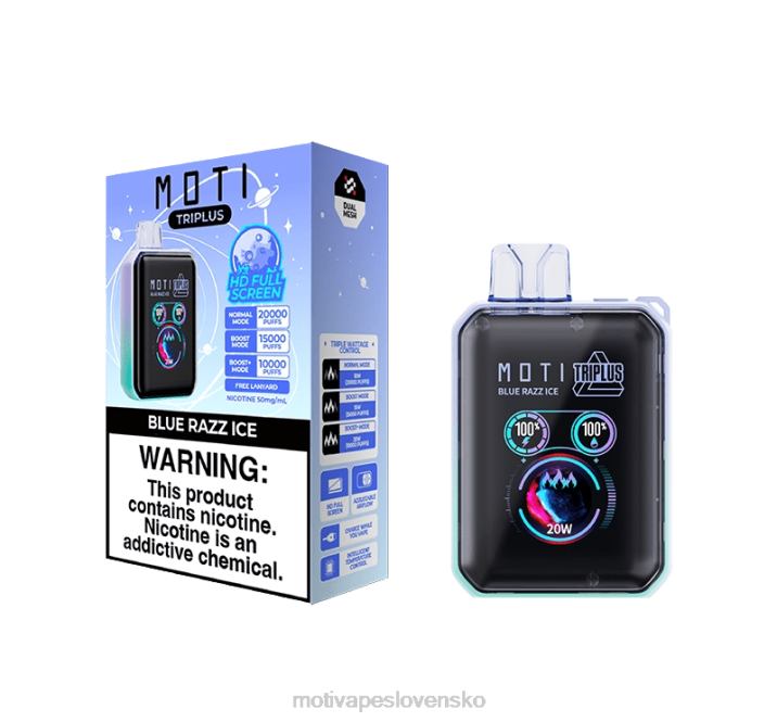 MOTI Vape Flavors XP2F5 | MOTI Triplus 20 000 jednorazových výparov (5 %, 20 000 vdychov) miamská mäta