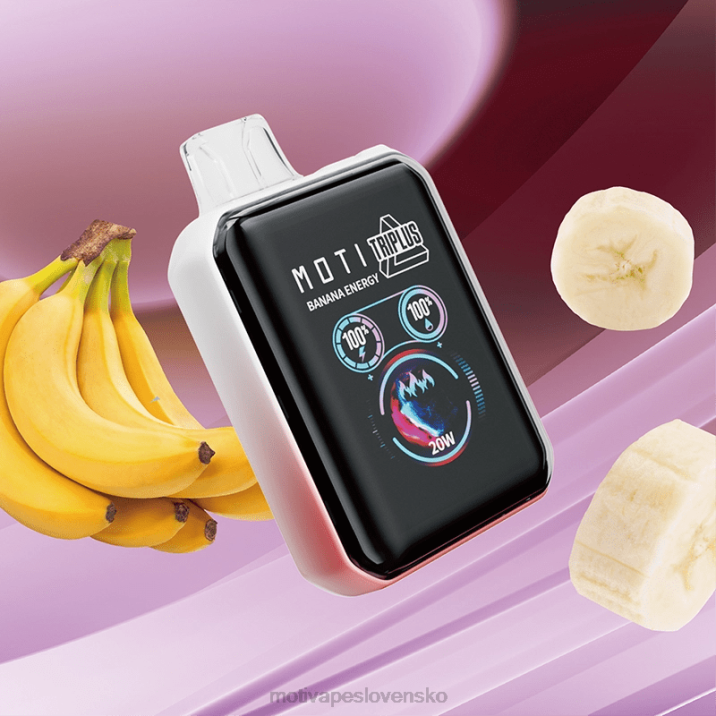 MOTI Vape Slovensko XP2F1 | MOTI Triplus 20 000 jednorazových výparov (5 %, 20 000 vdychov) banánová energia