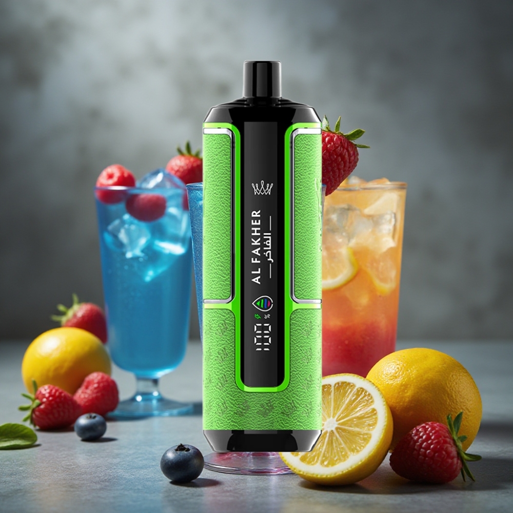 Al Fakher Crown Bar 15K Hypermax Disposable Vape Kit Modrý Malinový Limonádový