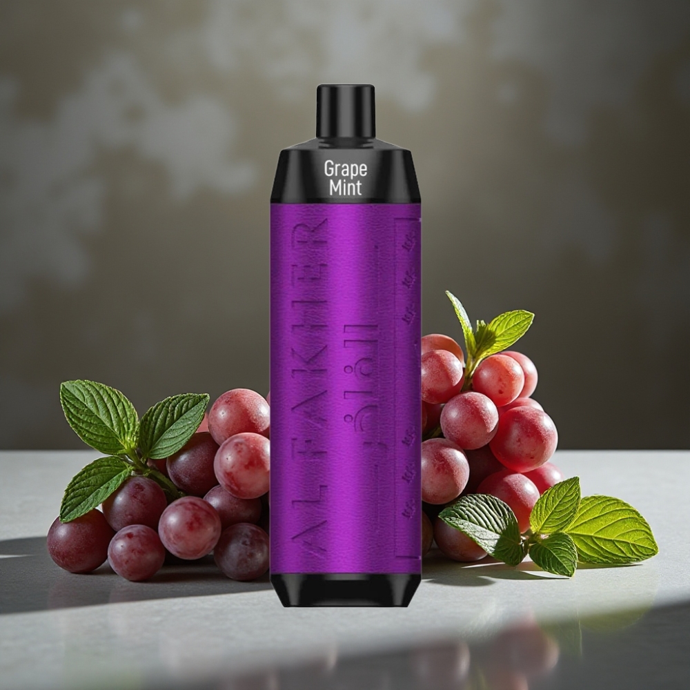 Al Fakher Crown Bar 8000 Crystal Jednorázová Vape Hroznová Mäta 600mAh 18ml