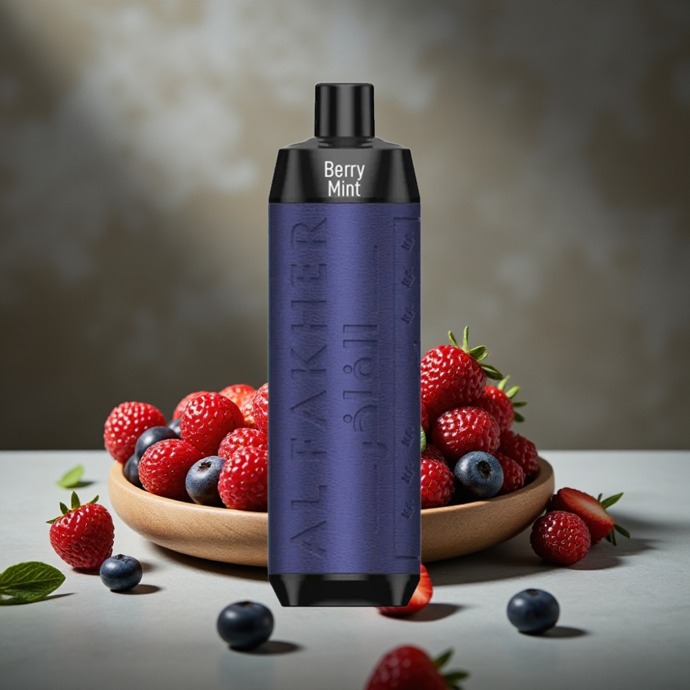 Al Fakher Crown Bar 8000 Crystal Jednorázová Vape Jahoda Mätová – 18ml, 5mg, 8000 Ťahov