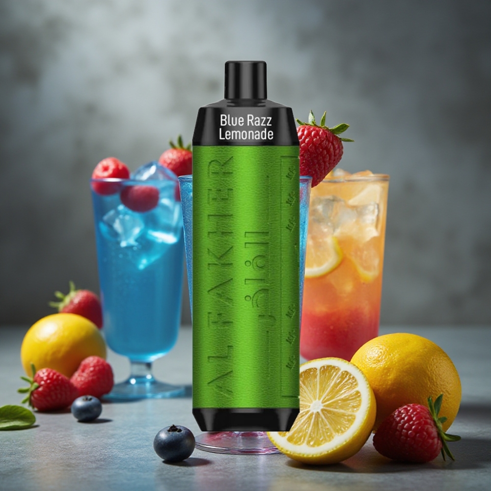 Al Fakher Crown Bar 8000 Crystal Jednorázová Vape Modrá Malina Limonáda – 18ml, 5mg, 8000 Ťahov