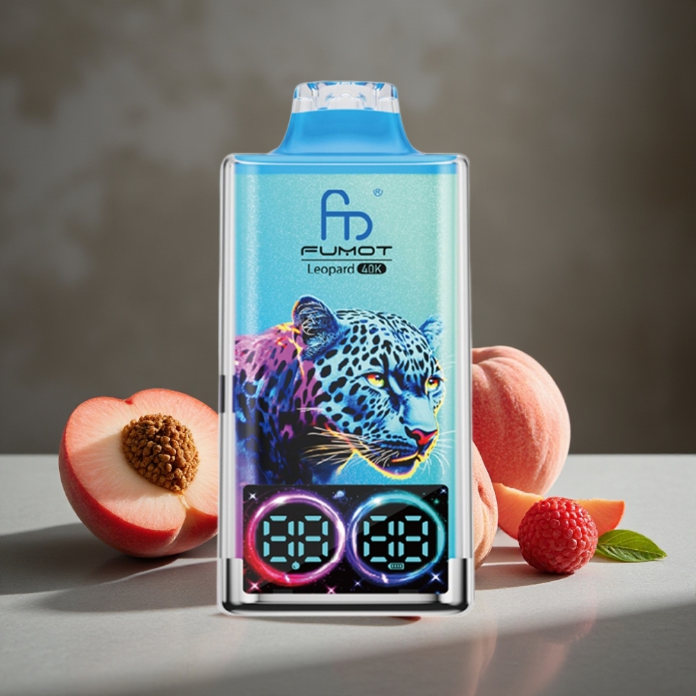 Fumot Leopard 40K Puffs Dual Mesh 5% Nikotín Broskyňa Bobule Disposable Vape
