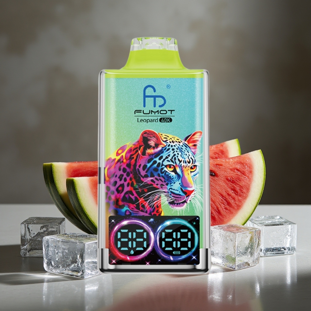 Fumot Leopard 40K Puffs Jednorázová E-Cigareta Watermelon Ice, Dual Mesh, 700mAh, Typ-C