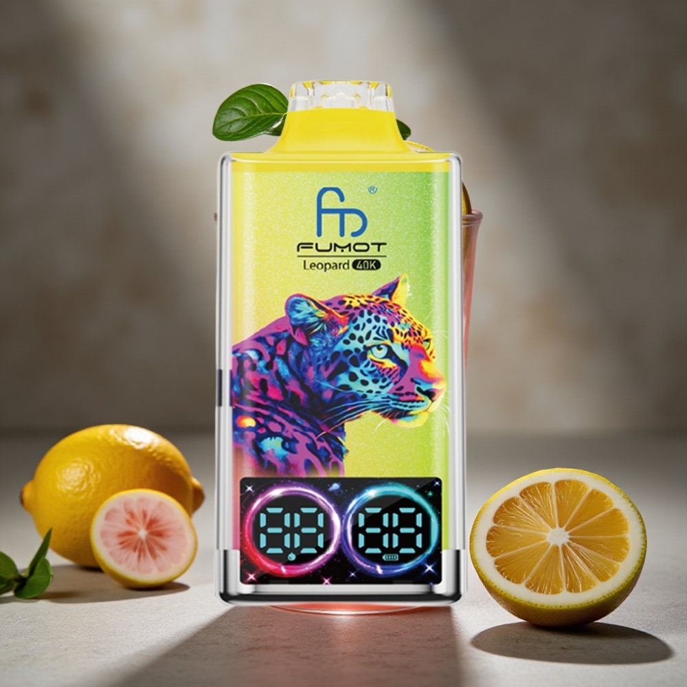 Fumot Leopard 40K Puffs Jednorázová E-cigareta Ružová Limonáda, Dual Mesh, 700mAh, Typ-C