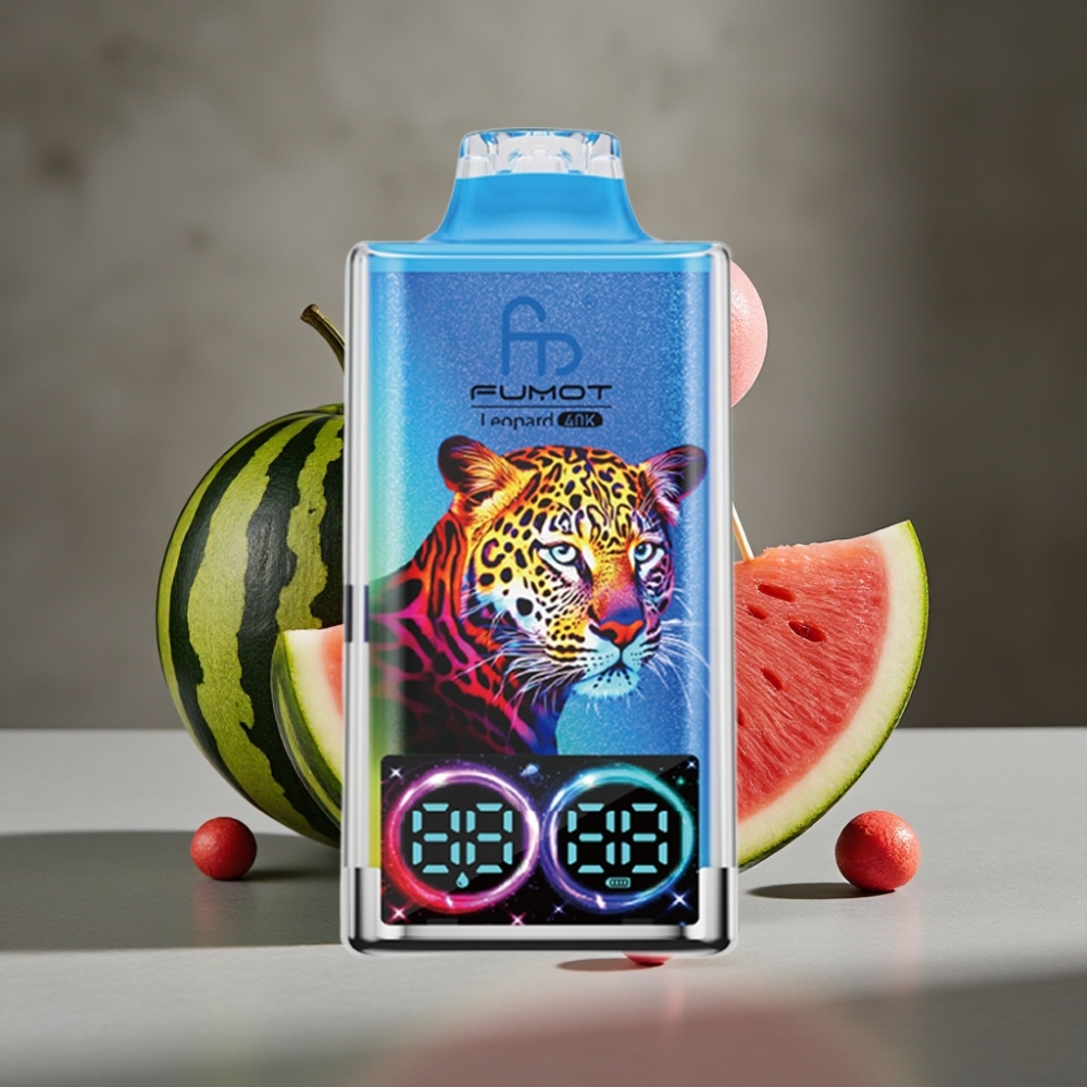 Fumot Leopard 40K Puffs Jednorázová E-cigareta Watermelon Bubblegum, Dual Mesh, 700mAh, Typ-C