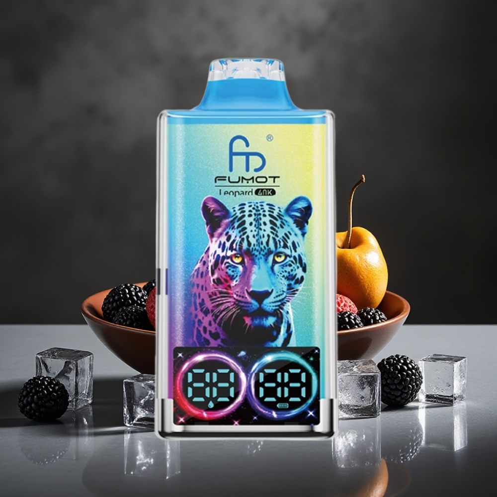 Fumot Leopard 40K Puffs Jednorázová E-cigareta Čierny Dračie Ľad Dual Mesh 700mAh