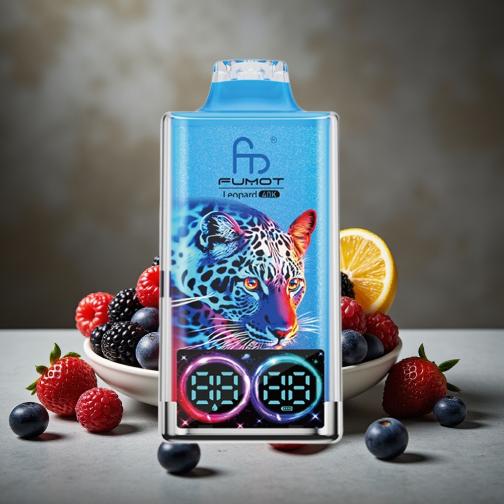 Fumot Leopard 40K Puffs Jednorázová E-cigareta s Mixom Bobúľ, Dual Mesh, 700mAh