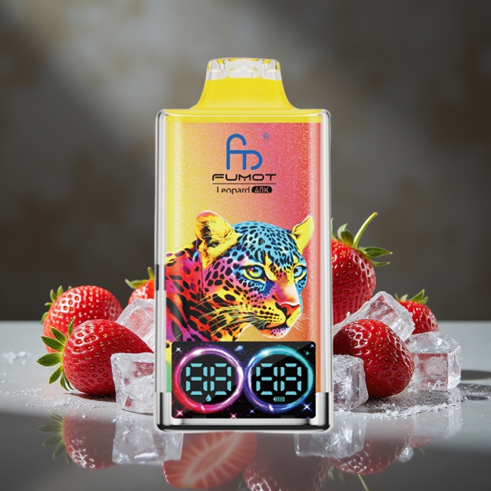 Fumot Leopard 40K Puffs Jednorazová E-cigareta Jahodový Ľad