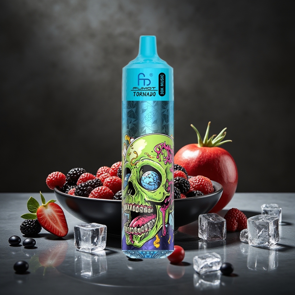 Fumot RandM Tornado 30000 Puffs 30mL Čierny Ľad 2% 5% 1.0 Ohm Mesh