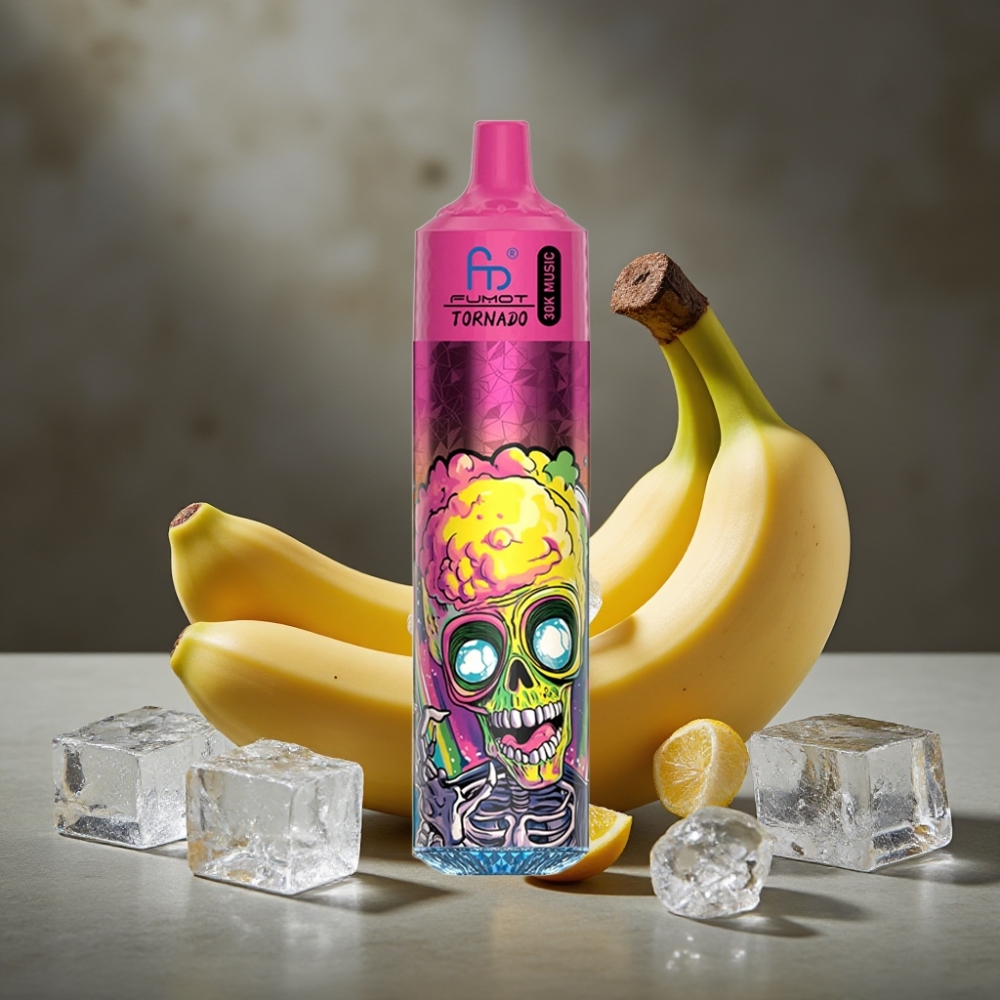 Fumot RandM Tornado 30000 Puffs Banánový Ľad 30mL 5% Nikotín 600mAh