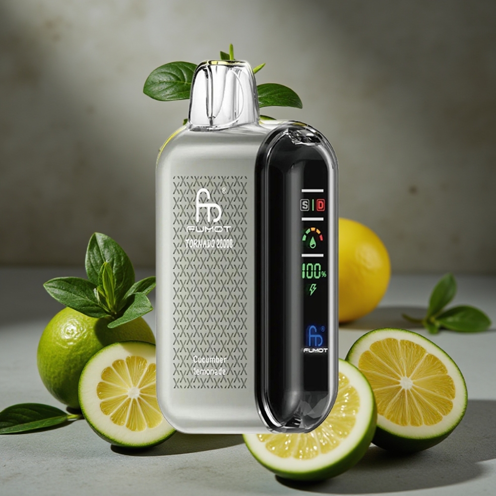 Fumot Tornado 20000 Puffs Dual Mesh 20ml Uhorková Limonáda Disposable Vape