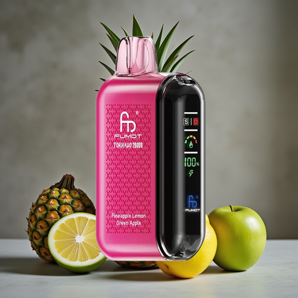 Fumot Tornado 20000 Puffs Dual Mesh Ananas Citrón Zelené Jablko