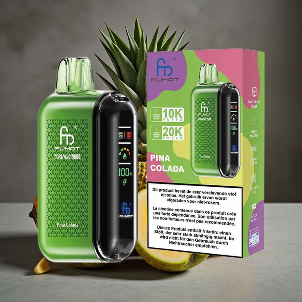 Fumot Tornado 20000 Puffs Dual Mesh Batéria 850mAh Ananás Koktail