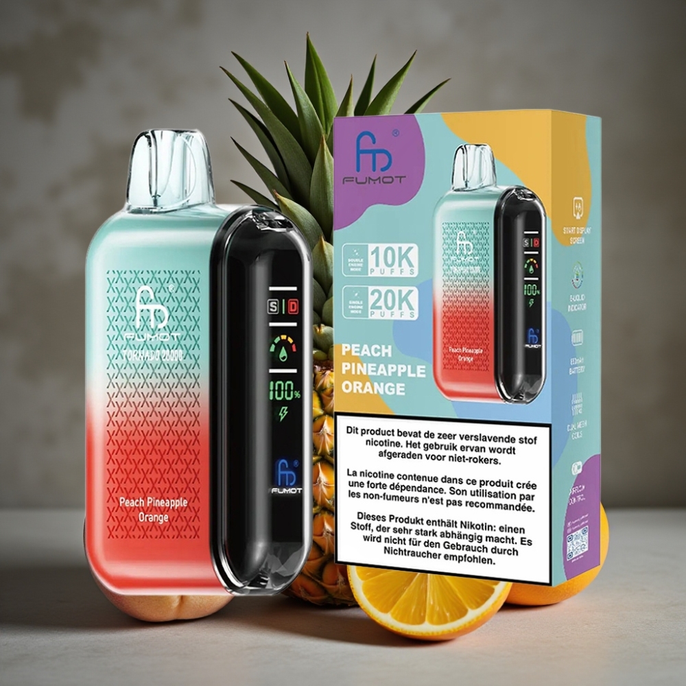 Fumot Tornado 20000 Puffs Dual Mesh Broska Ananás Pomaranč
