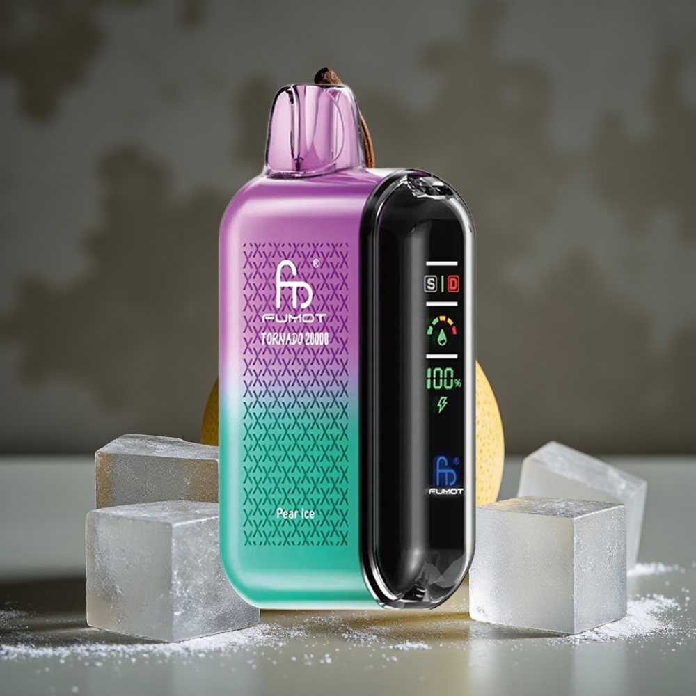 Fumot Tornado 20000 Puffs Dual Mesh Hruška Ľad s Displejom