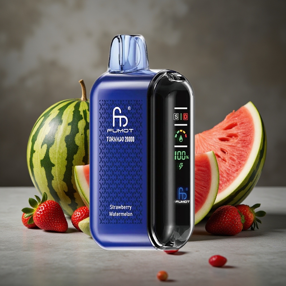Fumot Tornado 20000 Puffs Dual Mesh Jahoda-Melón Disposable Vape