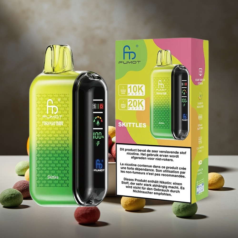 Fumot Tornado 20000 Puffs Dual Mesh Sklúčok 20ml 2% Nikotín