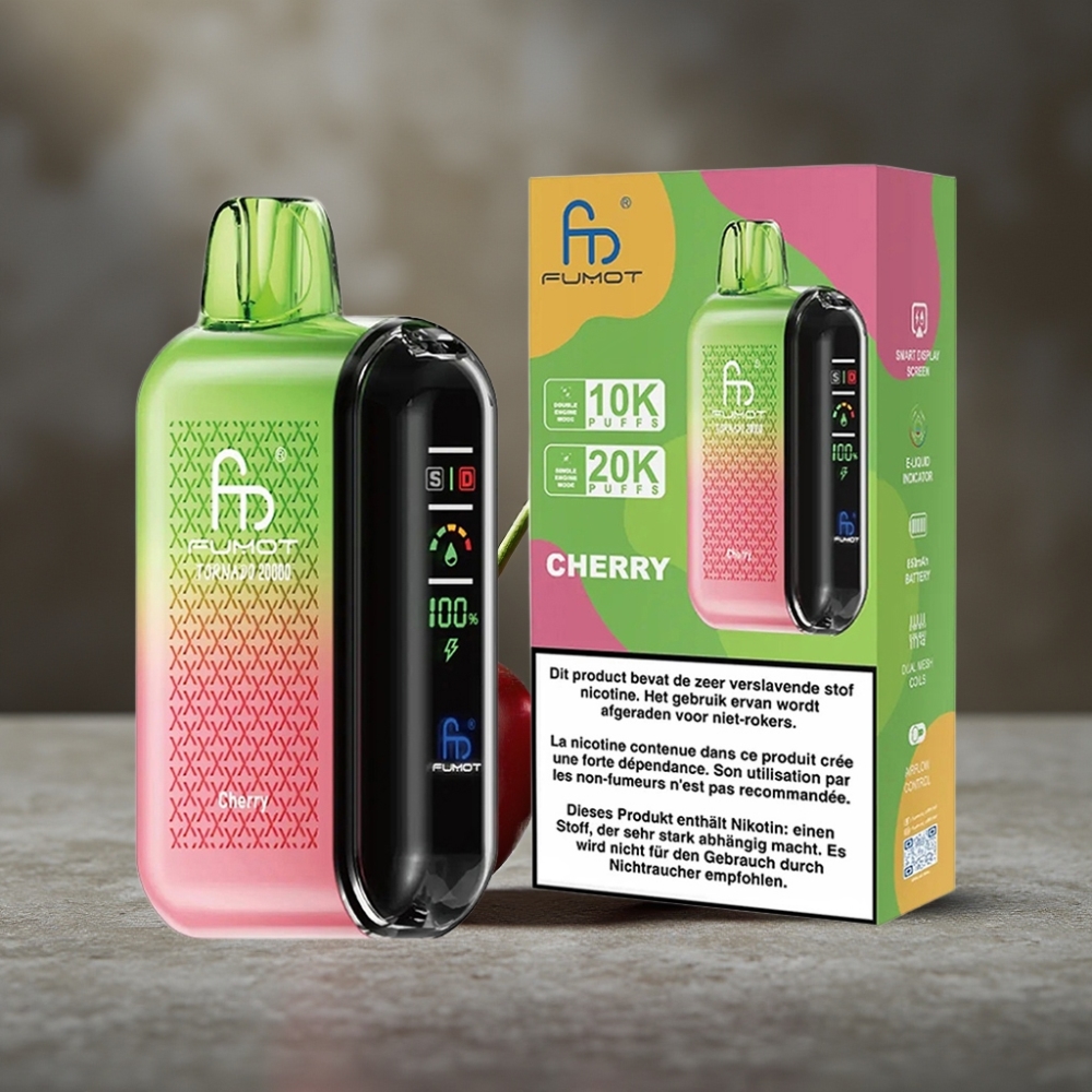 Fumot Tornado 20000 Puffs Dual Mesh Čerešňa 20ml 850mAh
