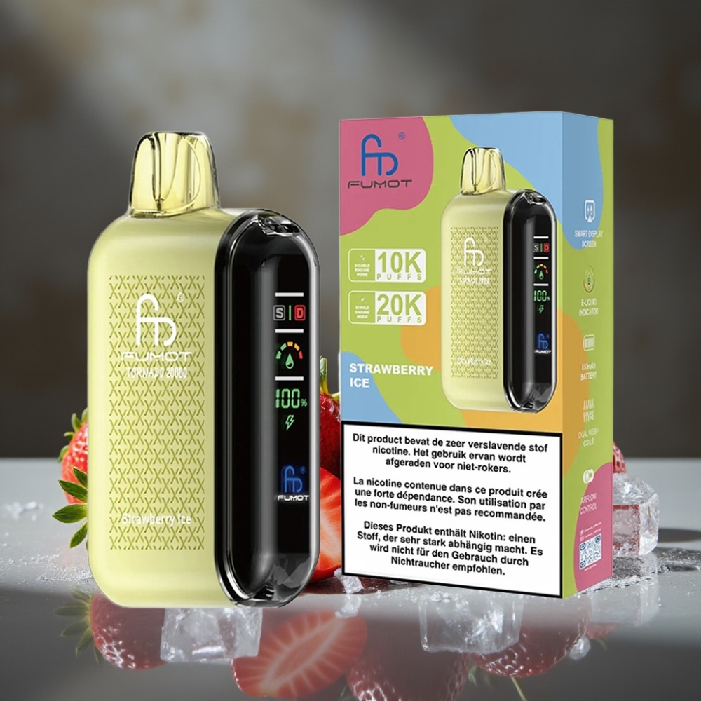 Fumot Tornado 20000 Puffs Dual Mesh s Jahodovým ľadom