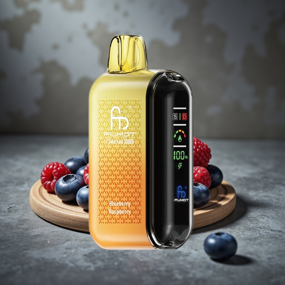 Fumot Tornado 20000 Puffs Dual Mesh Čučoriedka Malina 20ml 850mAh