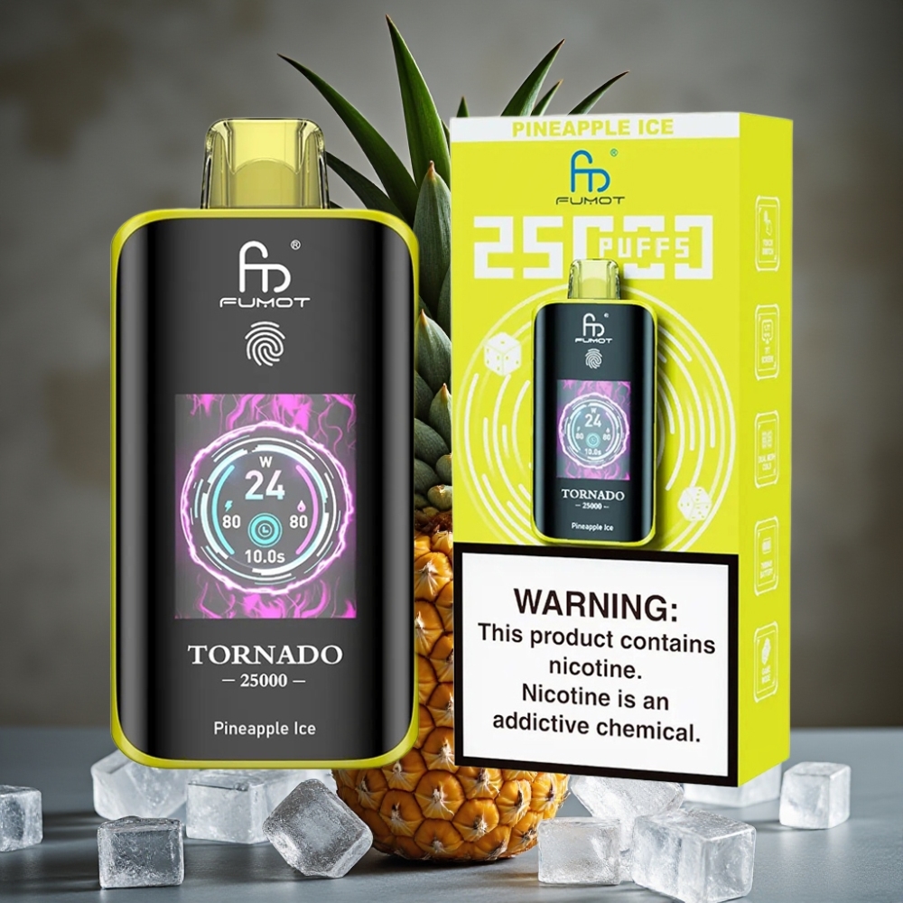 Fumot Tornado 25000 Puffs HD Batéria 700mAh Ananásový Ľad Typ-C