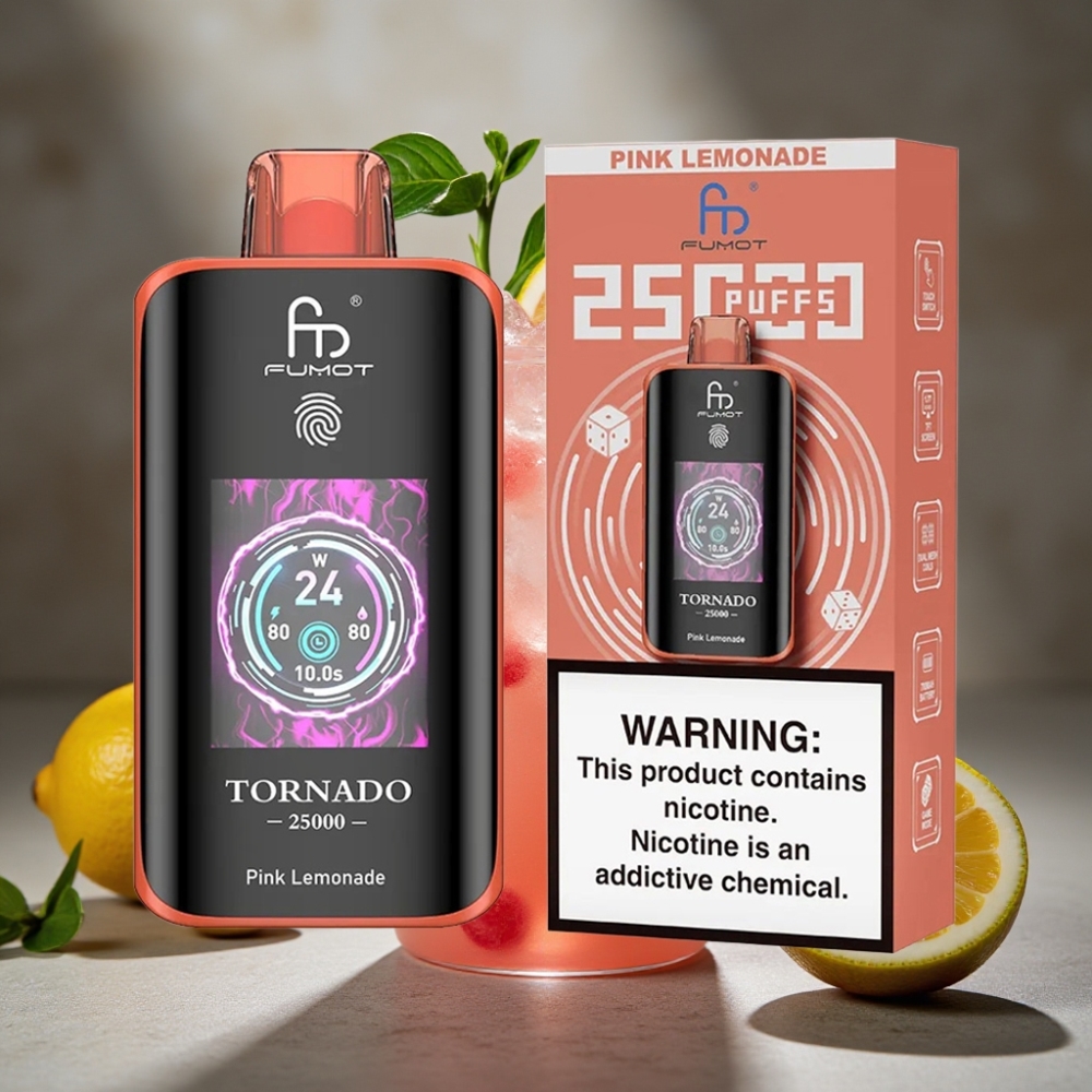Fumot Tornado 25000 Puffs HD Batéria 700mAh Ružová Limonáda