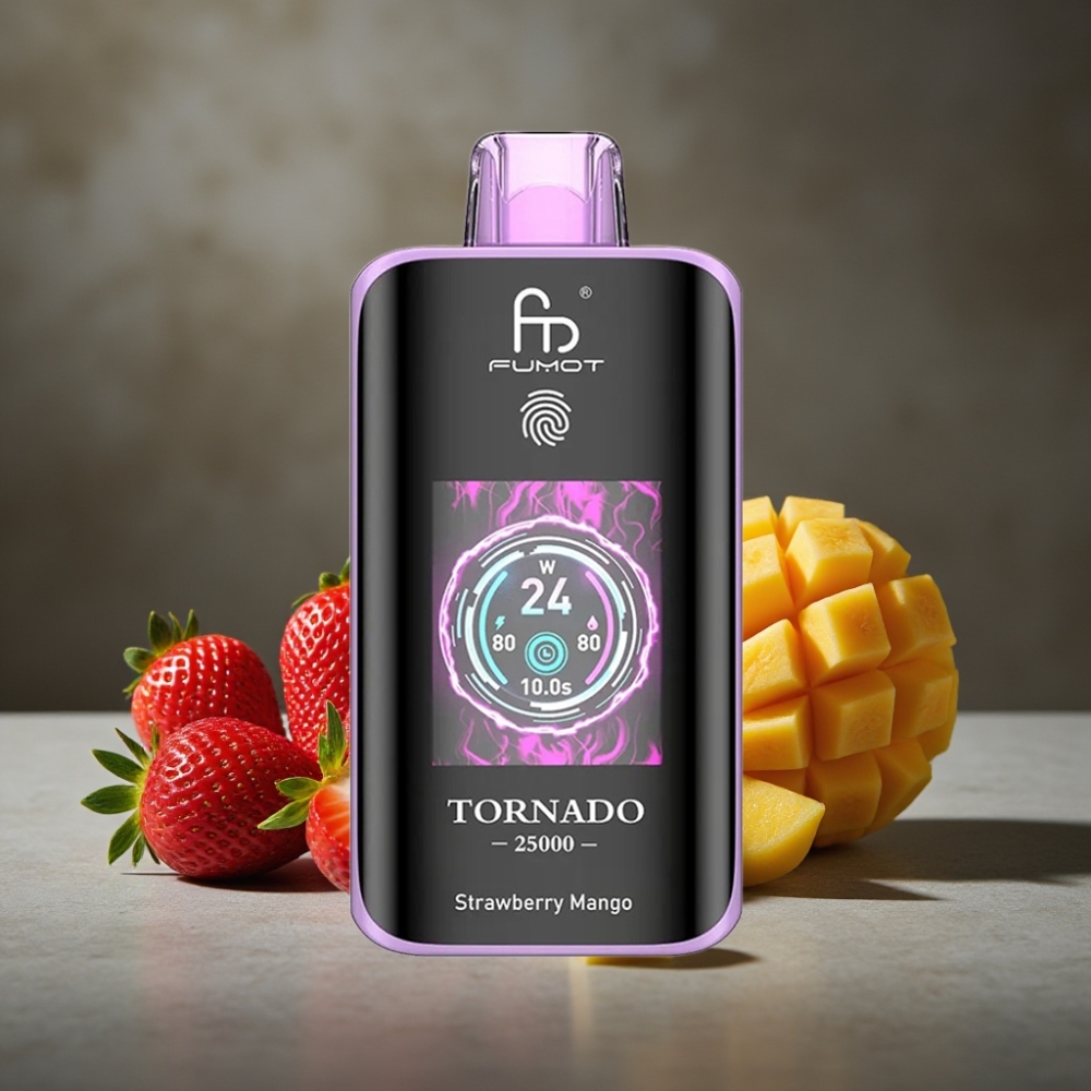 Fumot Tornado 25000 Puffs HD Batéria 700mAh Typ-C Jahoda Mango