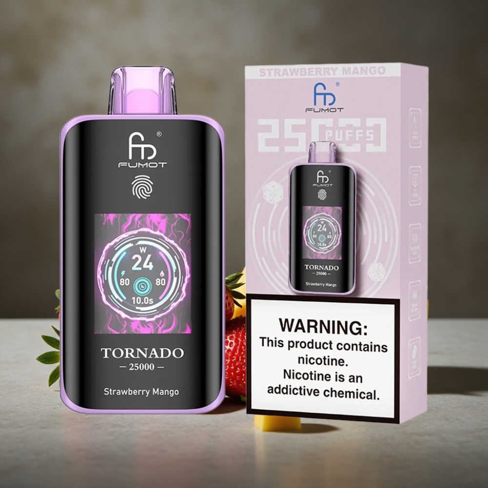 Fumot Tornado 25000 Puffs HD Batéria 700mAh Typ-C Jahoda Mango
