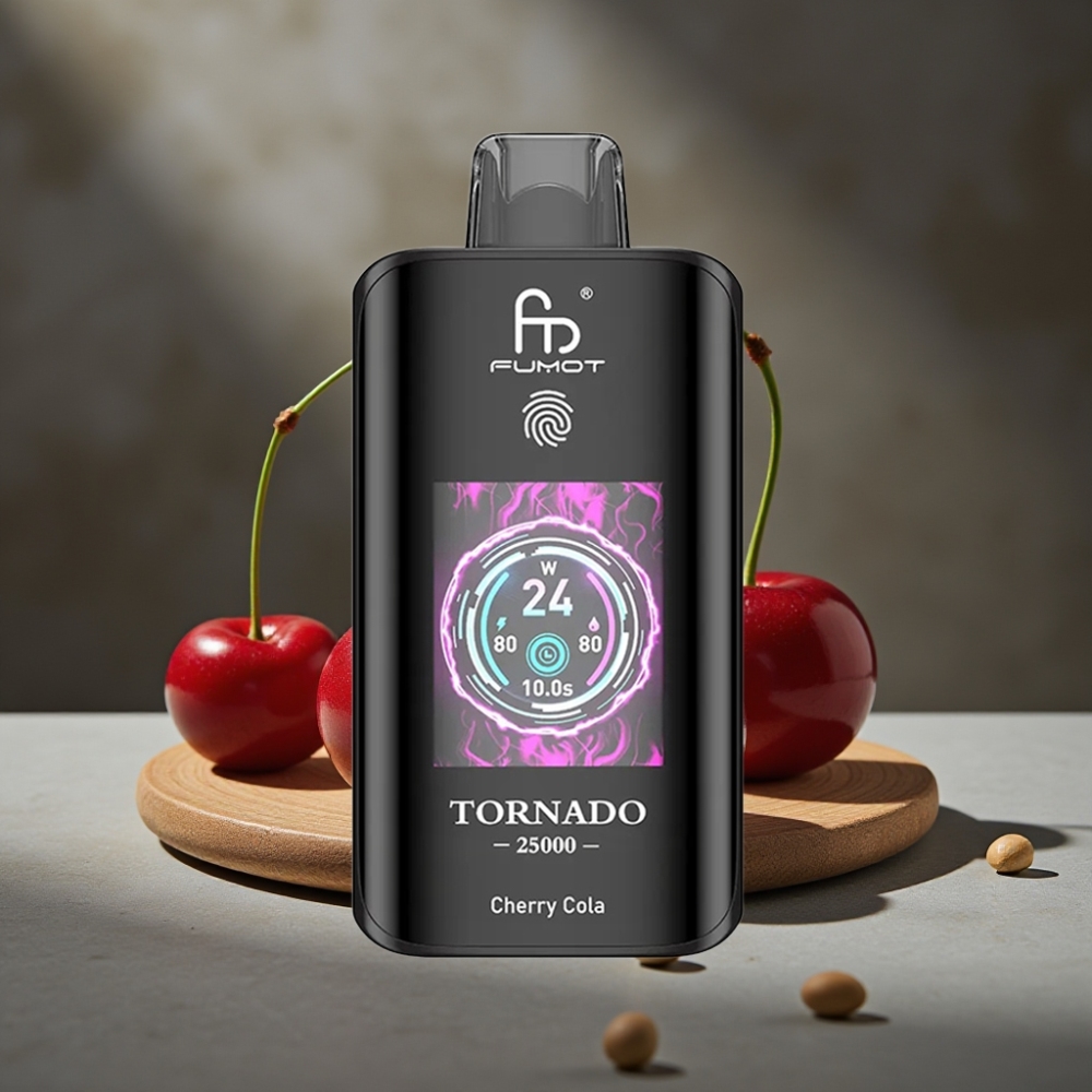 Fumot Tornado 25000 Puffs HD Bildschirm 20ml Cherry Cola