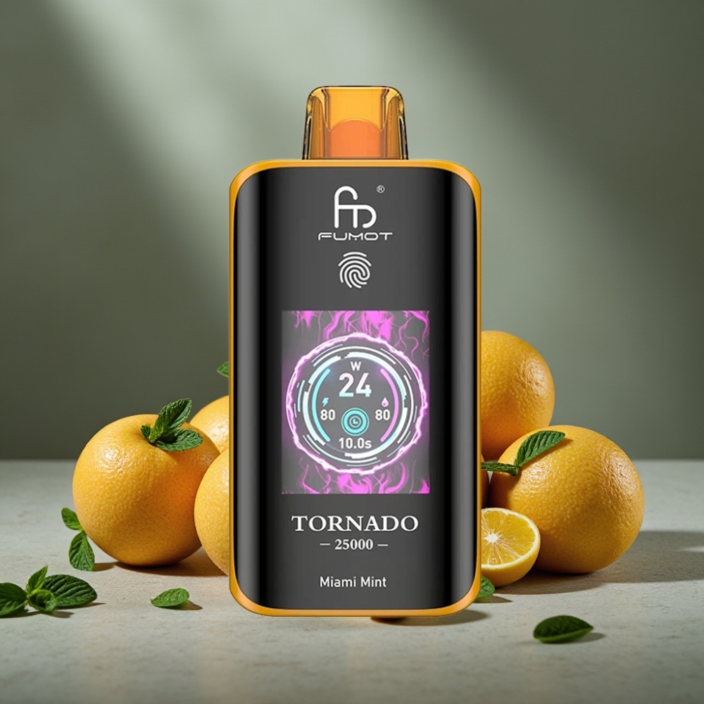 Fumot Tornado 25000 Puffs HD Bildschirm Miami Mät Disposable Vape