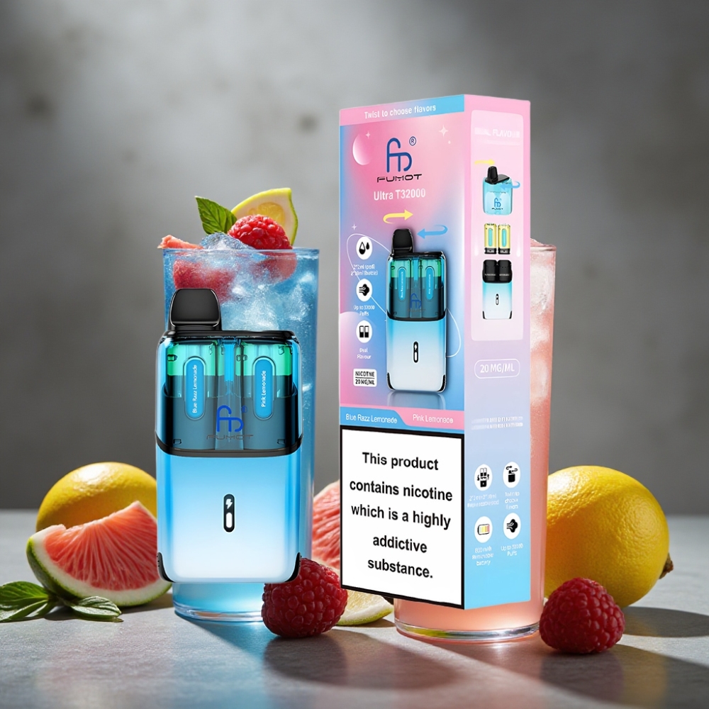 Fumot Ultra T32000 Disposable Vape Modrá Malina Limonáda - Ružová Limonáda 32000 ťahov 24ml 20mg