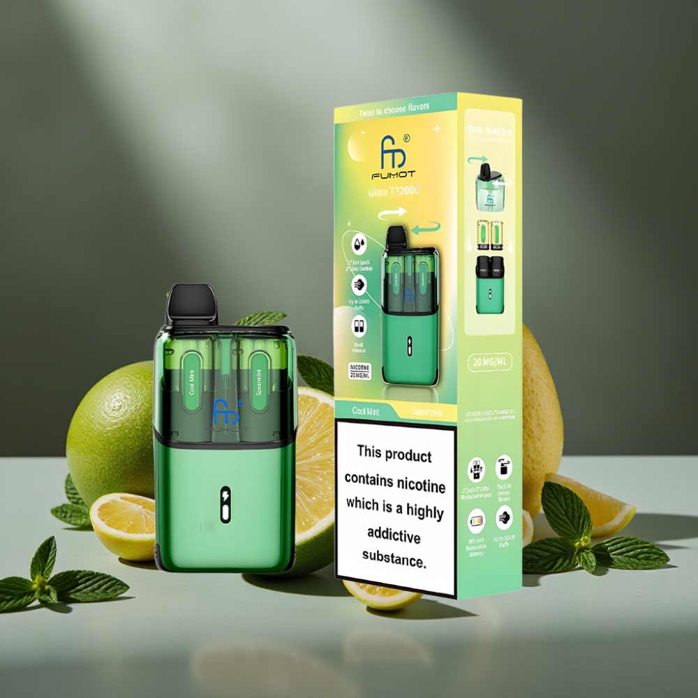 Fumot Ultra T32000 Jednorázová Elektrónka Cool Mäta - 32000 potiahnutí, 24ml, Typ-C