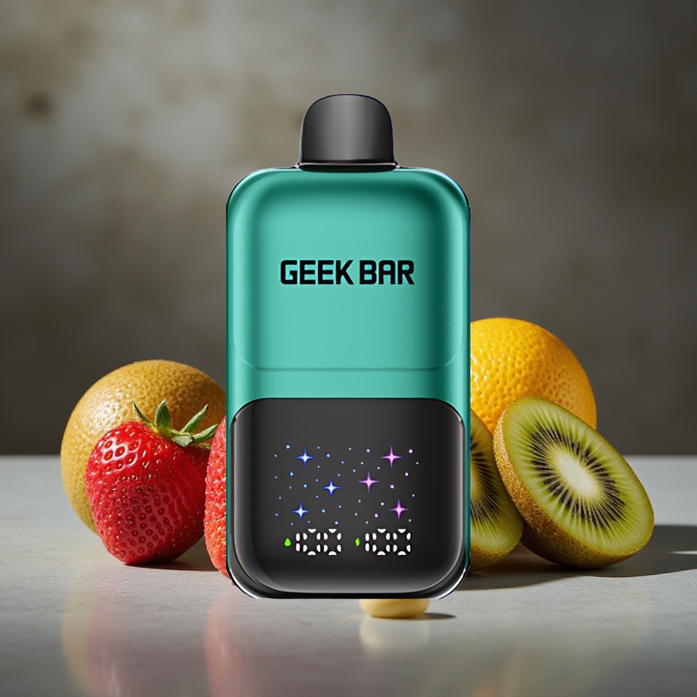 GEEK BAR 2GO 20ml 50000 Púfov Dvojitá Nádrž Jahoda & Kiwi