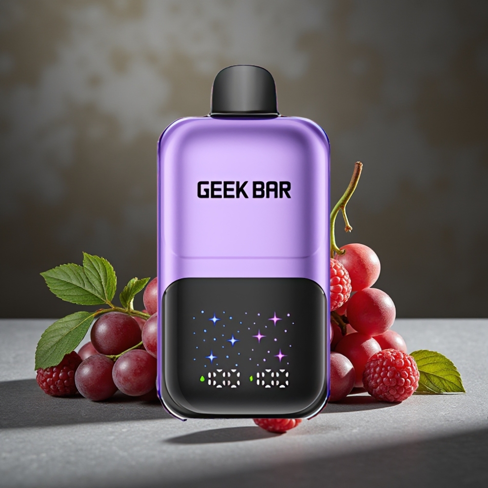 GEEK BAR 2GO 20ml 50000 Pufov Dvojitá Nádrž Hrozno & Malina Disposable Vape