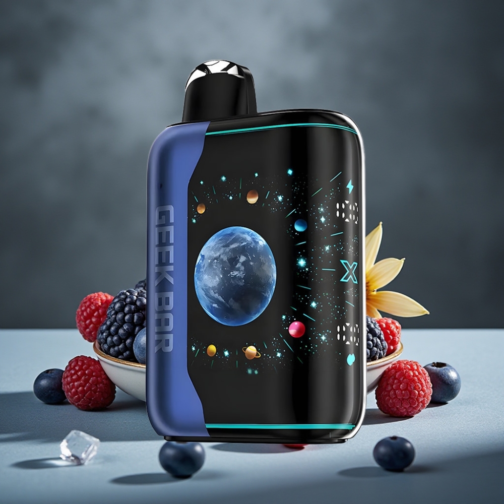 GEEK BAR Platinum Edition 25000 Puffov Modrá Malina Ľad s Quick Charge a Dual Mesh Coil