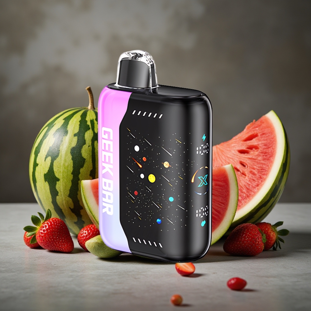 GEEK BAR Pulse X 42K Puffs Meteor Edition Jahodový Melón – 3D Zakrivený Displej, 820mAh, Duálna Mriežka