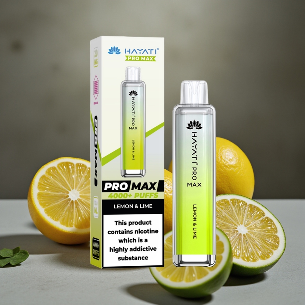 Hayati Pro Max 4000 Puffs Disposable Vape Citrón a Limetka s 1400mAh Batériou