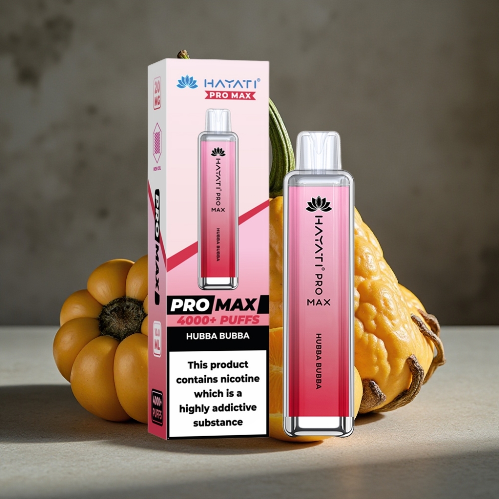 Hayati Pro Max 4000 Puffs Disposable Vape Hubba Bubba (Bublinková) – 2ml/10ml, 1400mAh, Dual Mesh Coil