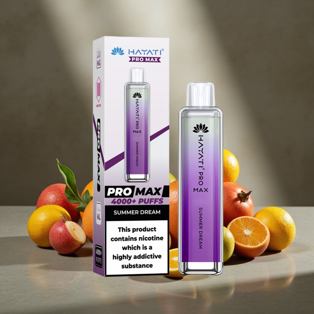 Hayati Pro Max 4000 Puffs Disposable Vape Letný Sen, 1400mAh, Dual Mesh Coil, TPD